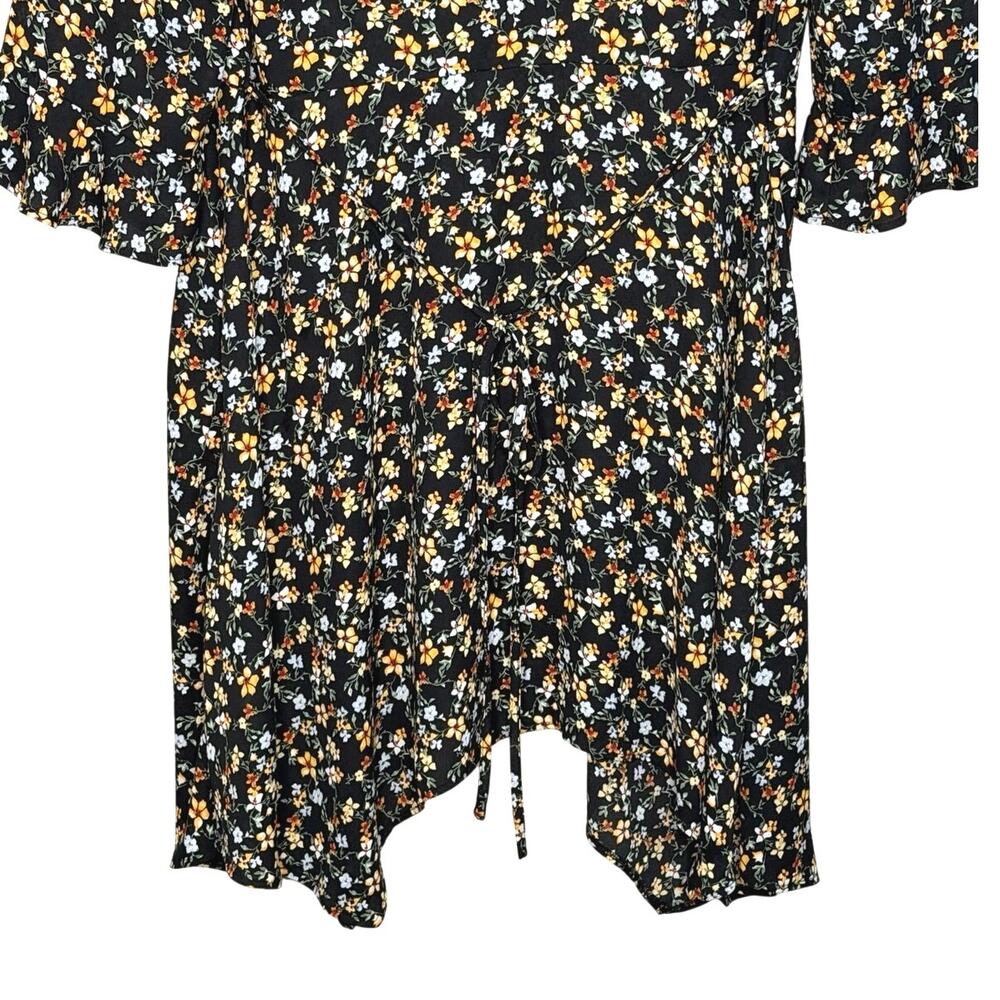 PRIMARK BLACK FLORAL print dress size 12 - Picture 5 of 7